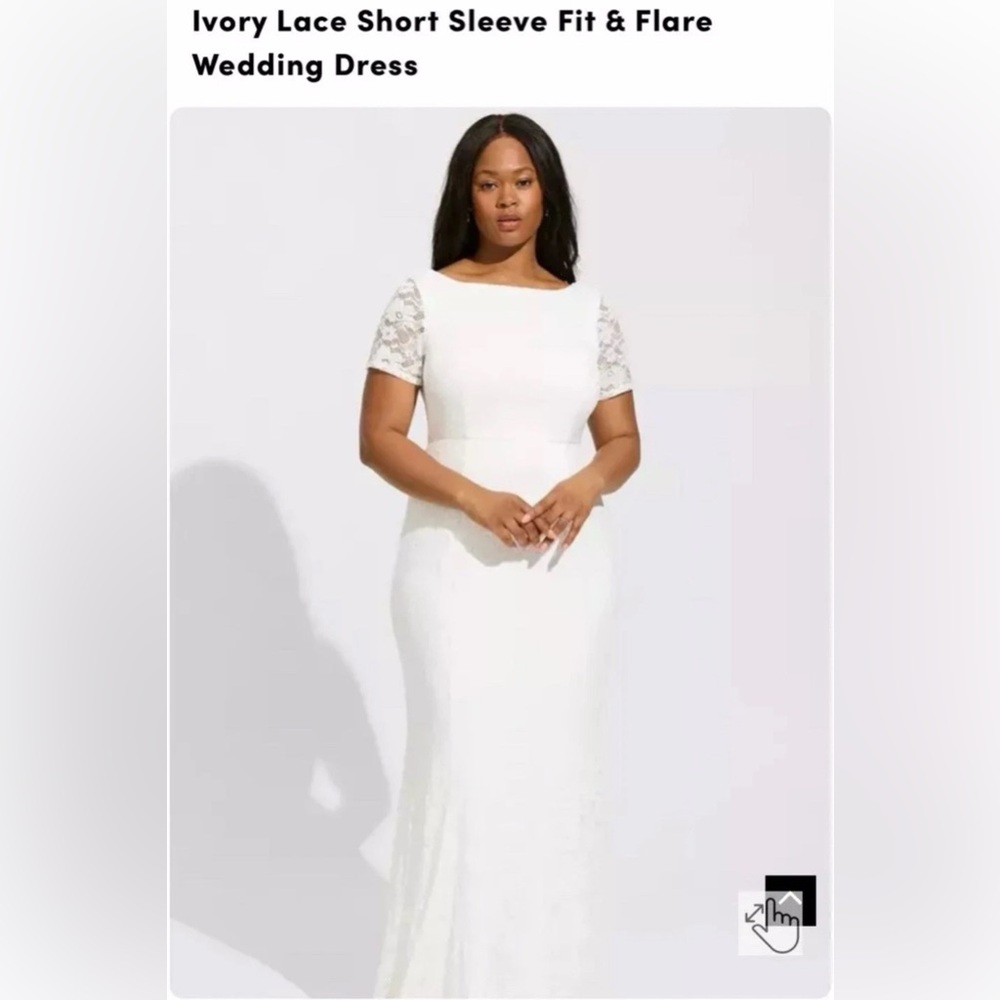 NWT Torrid Ivory Lace Fit & Flare wedding dress 22w
